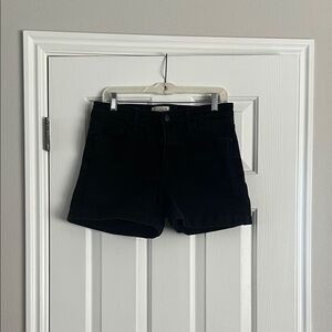 Women's Black Stretchy Denim Shorts
